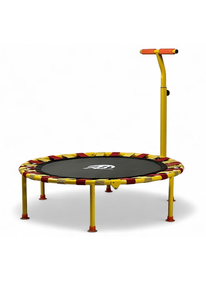 AL BADER 40 Inch Fitness Trampoline, T Shape Adjustable Foam Handle, Foldable Rebounder for Adults Fitness, Indoor Rebounder Exercise Trampoline Body Exercise And Fitness, For Adults And Kids - Image 1